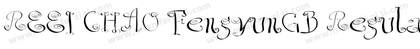 REEI CHAO FengyunGB Regular字体转换